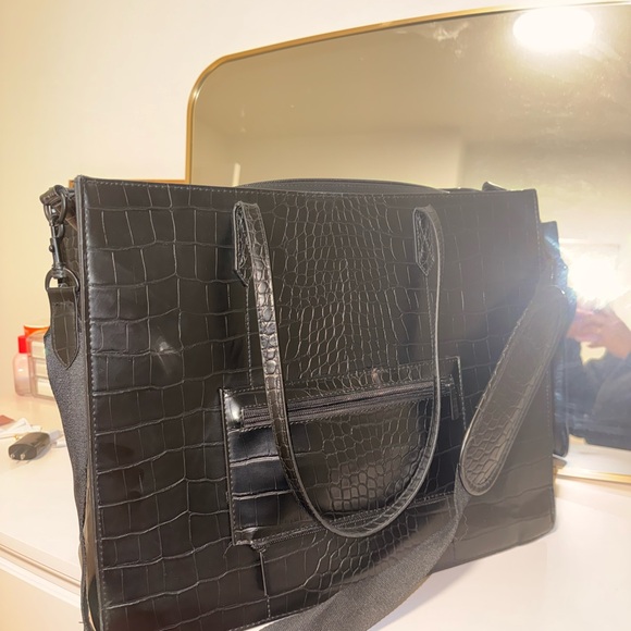 BEIS Large Work Tote Black Croc Bag - Picture 8 of 8